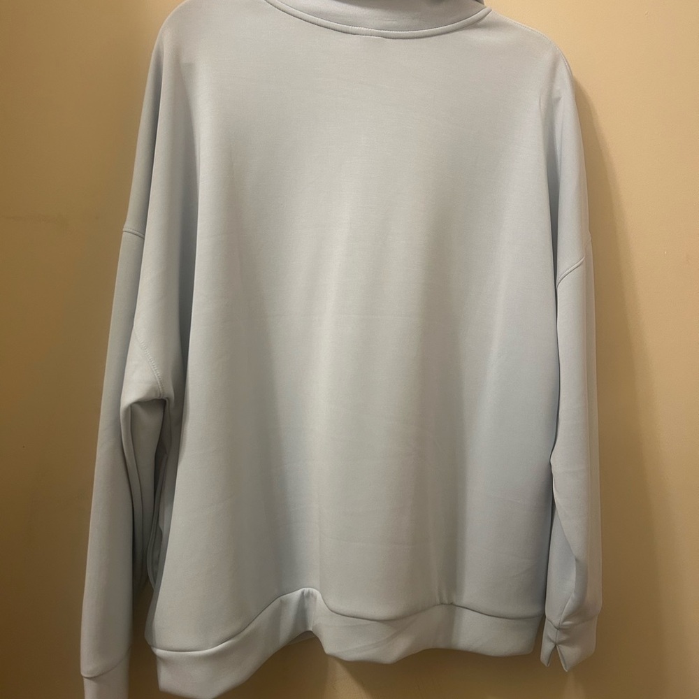 NWT- Member’s Mark Men Quarter-Zip Pullover in Light Blue. Size 3X - Picture 3 of 10